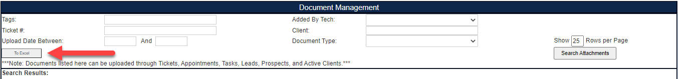 Document management microsoft excel integration