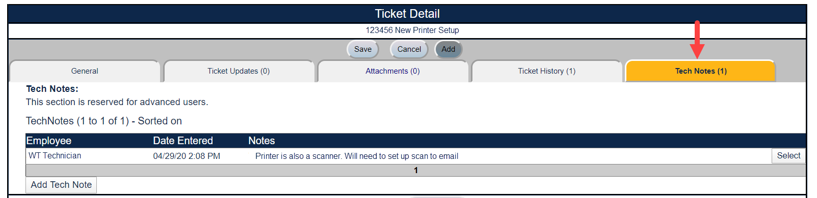 Service Ticket Tech note Management cropped