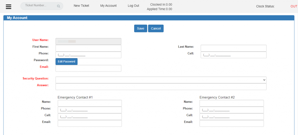 security user profiles